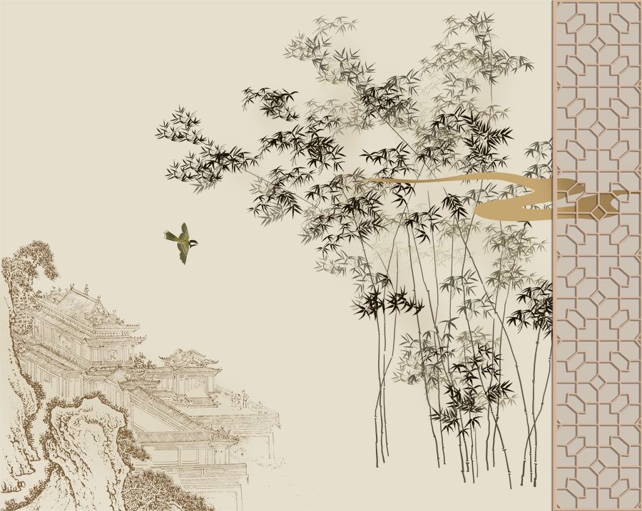 A067284-高清-分层-新中式-竹子-阁楼