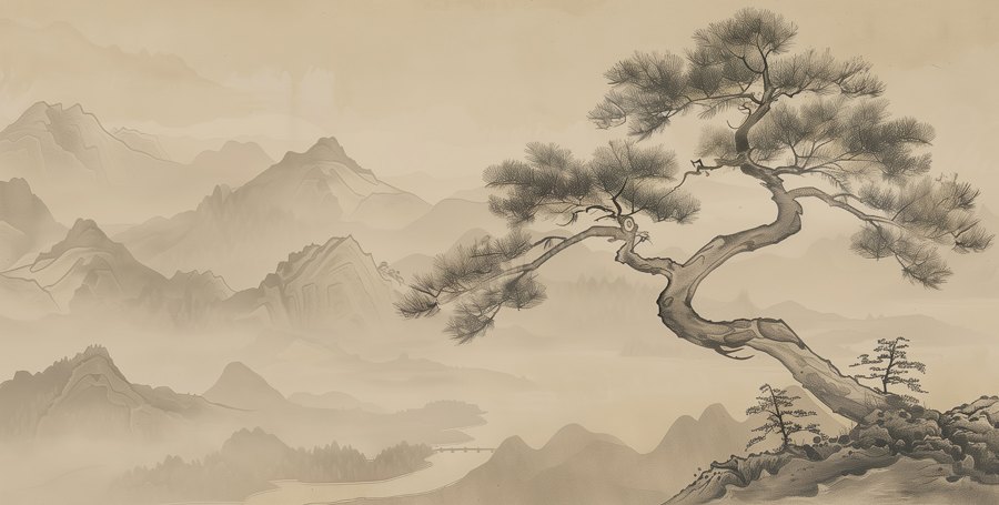 A067991-标清-中式意境-山-迎客松