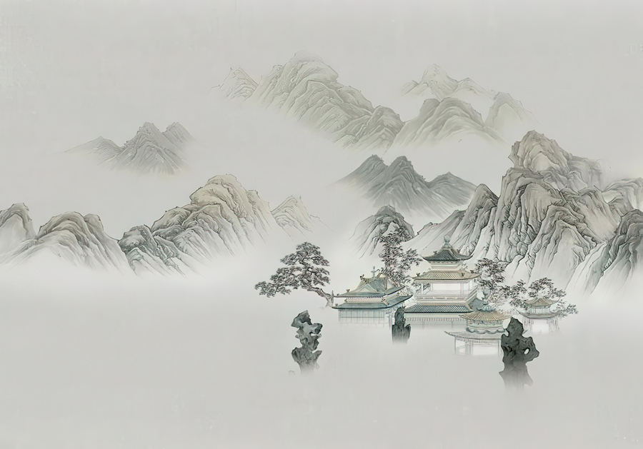 A068055标清新中式山脉