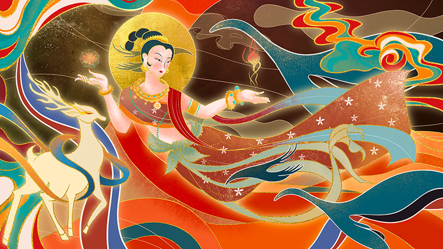 A068171高清敦煌飞天