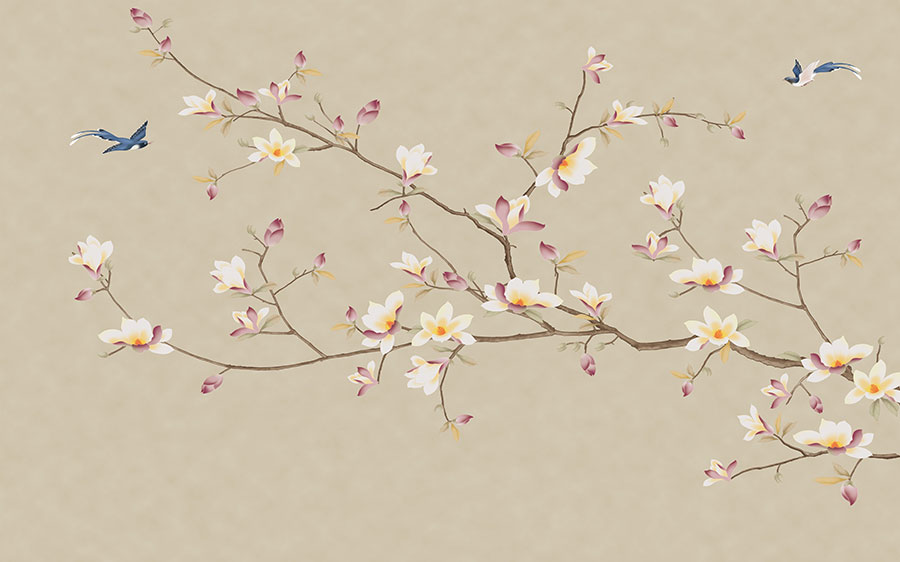 A068373高清玉兰花鸟