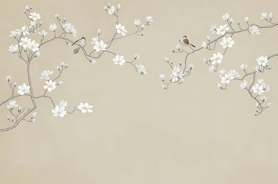 A068475标清中式玉兰花鸟