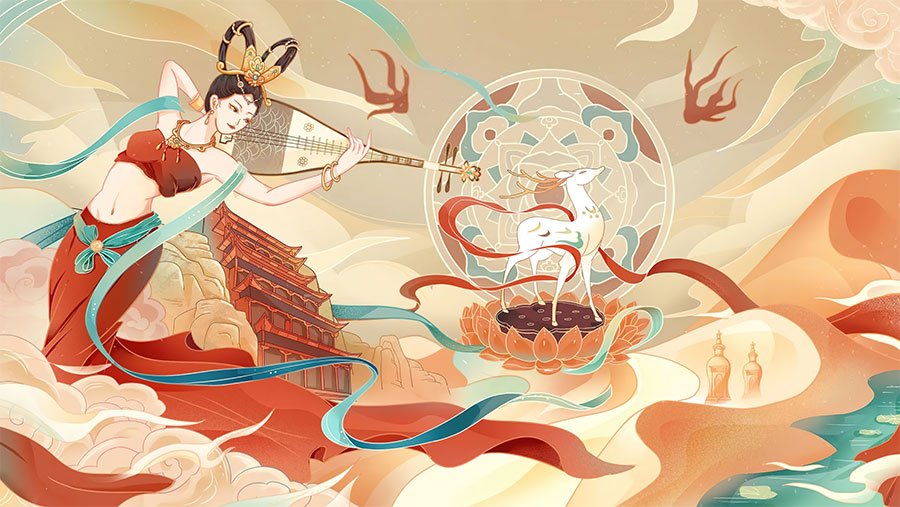 A068488标清敦煌飞天