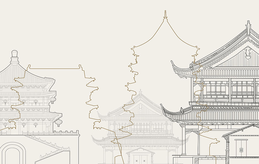 A068511高清分层楼阁